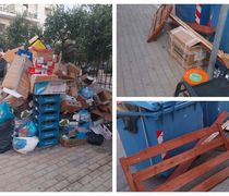 Παράπονα για τα σκουπίδια στις οδούς Αβέρωφ και Θεμιστοκλέους