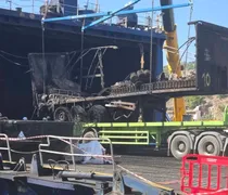 Η αποκάλυψη της καταστροφής για το BLUE CARRIER 2 - Οι πρώτες εικόνες από τα οχήματα