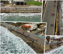 Βίντεο από τις ζημιές που προκάλεσε η κακοκαιρία στον παραλιακό δρόμο Κεφάλου 