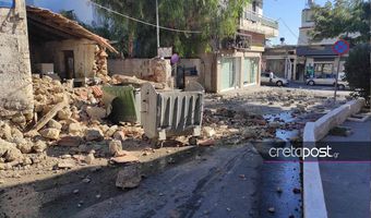 Ισχυρός σεισμός 5,7 Ρίχτερ στο Ηράκλειο - Νεκρός ο ένας εκ των εγκλωβισμένων μέσα στην εκκλησία