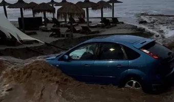 Μεγάλες καταστροφές λόγω κακοκαιρίας στη Θάσο: Πλημμύρισαν ξενοδοχεία, παρασύρθηκαν αυτοκίνητα