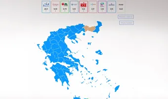 Αυτά είναι τα τελικά αποτελέσματα των Ευρωεκλογών – Ο χάρτης, τα ποσοστά, οι έδρες των κομμάτων και ποιοι μπαίνουν στην Ευρωβουλή
