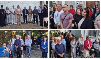 Παρουσία αρκετών πιστών ο εσπερινός  στο εκκλησάκι του Αγ. Κωνσταντίνου στην οδό Ιπποκράτους