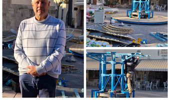 Eργασίες για την τοποθέτηση του Καρουζέλ στην Κω