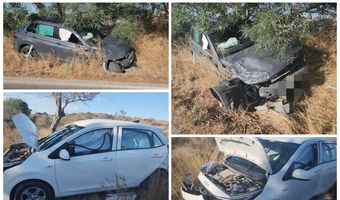Σφοδρή σύγκρουση 2 αυτοκινήτων στον Επαρχιακό 