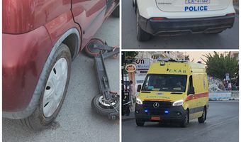 Τροχαίο ατύχημα με πατίνι στο λιμάνι της Κω - Στο νοσοκομείο μεταφέρθηκε η οδηγός του