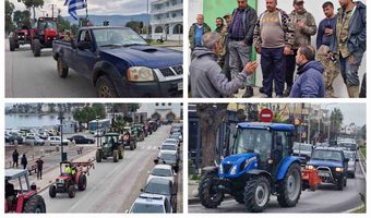 Στους "δρόμους" βγήκαν τα τρακτέρ στην Κω