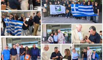 Συγκίνηση κατά την άφιξη στην Κω των μαθητών και του Δημάρχου Περιστερίου που θα παρελάσουν στην Ψέριμο - Τους υποδέχτηκε ο Δήμαρχος Κω