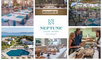 Neptune Luxury Resort:  Νέος σχεδιασμός και αισθητική για το κεντρικό εστιατόριο και την Palace Pool