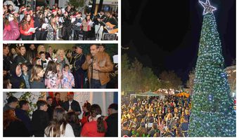 Γιορτινές στιγμές στο Πυλί με τη φωταγώγηση του Χριστουγεννιάτικου δέντρου