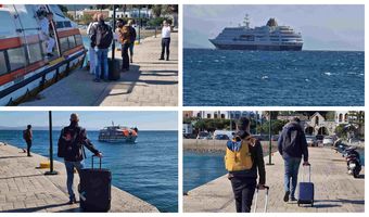 Ήρθε αλλά δεν άραξε (λόγω καιρού και λιμανιού) το πρώτο κρουαζιερόπλοιο στην Κω