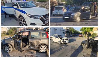 Tροχαίο ατύχημα στην πόλη με σύγκρουση 2 ΙΧ αυτοκινήτων