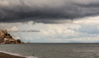 Εντυπωσιακός τριπλός υδροστρόβιλος στην Καρδάμαινα 