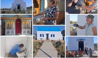 Εντατικές εργασίες στο εξωκκλήσι του Αγίου Δημητρίου στην Κω ενόψει της εορτής του