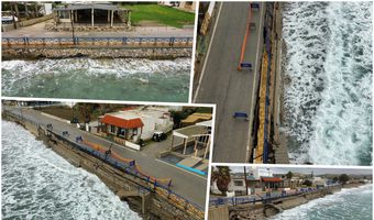 Βίντεο από τις ζημιές που προκάλεσε η κακοκαιρία στον παραλιακό δρόμο Κεφάλου 