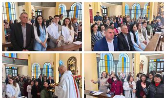 Πάσχα Καθολικών στην Κω: Διπλή γιορτή - Εορτάστηκε η Ανάσταση του Κυρίου και η βάπτιση δύο αδελφών 