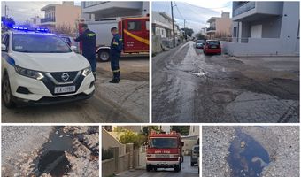 Γέμισε πετρέλαιο δρόμος στο Πλατάνι...