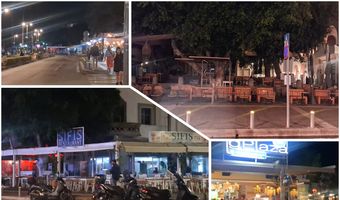 Νοέμβριο θύμισε το βράδυ το λιμάνι της Κω – Άδειοι δρόμοι και κλειστά καταστήματα λόγω καιρού 