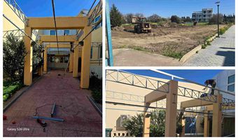 Π. Χατζηχριστοφής: Εργασίες στο 1ο Δημοτικό Σχολείο Κω (τοποθέτηση στεγάστρου και διαμόρφωση χώρου άθλησης)