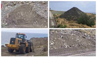 Κατολισθήσεις στον επαρχιακό δρόμο προς τα Θερμά