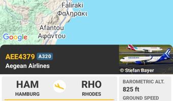 Χαρταετοί εμπόδιζαν την προσγείωση αεροσκάφους από Αμβούργο στη Ρόδο – Χρειάστηκαν τρεις προσπάθειες