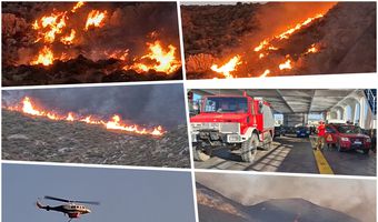 Συνεχίζεται η μάχη με τις φλόγες στην Κάλυμνο 