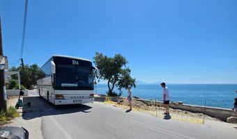 Καταγγελία του Σωματείου Τουρ. Λεωφορείων Κω στον Εισαγγελέα για τον επικίνδυνο παραλιακό δρόμο στην Καρδάμαινα