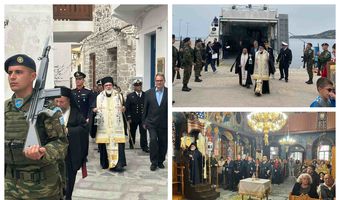 O Σεβασμιώτατος Μητροπολίτης Κώου καί Νισύρου κ. Ναθαναήλ μετέφερε τό Ἅγιο Φῶς στή Νίσυρο