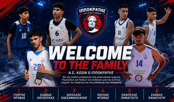 Ανακοίνωσε έξι προσθήκες απ’ την Α.Ε Δικαίου για τα αναπτυξιακά του τμήματα ο Ιπποκράτης