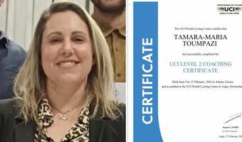 Η προπονήτρια ποδηλασίας Ταμάρα Μαρία Τουμπαζή έλαβε από τη Διεθνή Ομοσπονδία Ποδηλασίας (UCI) το πτυχίο προπονητικής επιπέδου ΙΙ (LEVEL II)