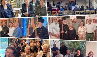 Πολλοί προσκυνητές στον εσπερινό του Αγ. Κωνσταντίνου στο ιερό παρεκκλήσιο της οικογένειας Σούμα στο Πλατάνι