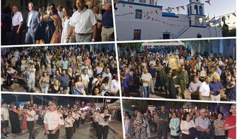 Πλήθος πιστών στον Αρχιερατικό Εσπερινό στον Ι.Ν. Γενεσίου της Θεοτόκου στην Καρδάμαινα
