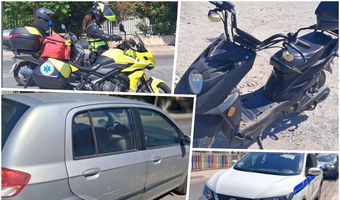 Τροχαίο έξω από το 4ο Δημ. Σχολείο: Αυτοκίνητο συγκρούστηκε με ηλεκτρικό ποδήλατο