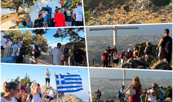 Πλήθος πιστών στο εκκλησάκι του Χριστού (στο Δίκαιο) για την εορτή της Μεταμορφώσεως του Σωτήρος