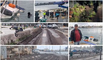 Νύχτα δοκιμασίας για την Κω από την κακοκαιρία «Erminio» (πτώσεις δέντρων, βυθίστηκε καΐκι κ.α.)