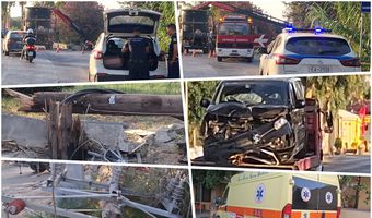 Τροχαίο στο Ψαλίδι: Βαν προσέκρουσε σε κολόνα της ΔΕΗ - Στο νοσοκομείο 2 άτομα 