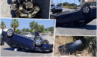 Αυτοκίνητο "ντελαπάρισε" στον Επαρχιακό 
