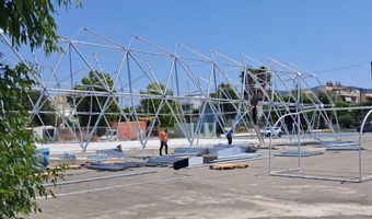 Κλειστό την Παρασκευή 31/7 τμήμα της οδού Σκεύου Ζερβού για την κατασκευή του Θόλου μπάσκετ