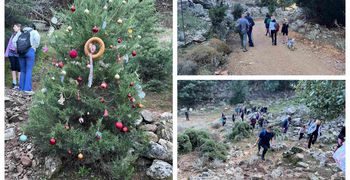 Πεζοπορική Ομάδα Κω: Πεζοπορία και στόλισμα Χριστουγεννιάτικου δέντρου