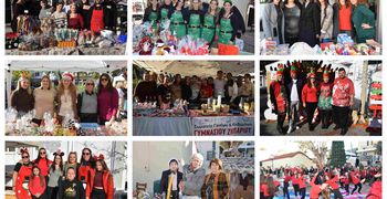 Γιορτινή ατμόσφαιρα και χαμόγελα στο Χριστουγεννιάτικο παζάρι στο Πυλί