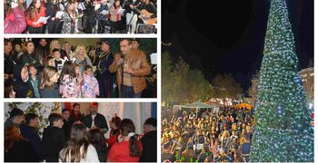 Γιορτινές στιγμές στο Πυλί με τη φωταγώγηση του Χριστουγεννιάτικου δέντρου