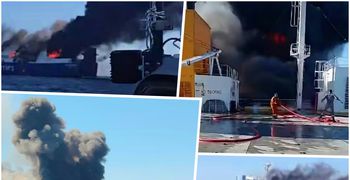 Φωτιά στο πλοίο "BLUE CARRIER 2": Μετέφερε αρκετά φορτία και για την Κω (ορισμένα κάηκαν ολοσχερώς)