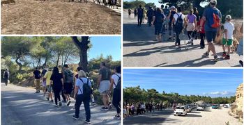 Πεζοπορία με 60 συμμετέχοντες και 10 παιδιά στην όμορφη τοποθεσία της Πλάκας