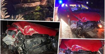 Τροχαίο στον Επαρχιακό - Αυτοκίνητο ξέφυγε της πορείας του και προσέκρουσε με σφοδρότητα σε τοιχίο 