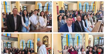 Πάσχα Καθολικών στην Κω: Διπλή γιορτή - Εορτάστηκε η Ανάσταση του Κυρίου και η βάπτιση δύο αδελφών 