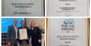 Τρεις σημαντικές διακρίσεις για το "Atlantica Marmari Beach" στα TUI Blue Star Awards 2026!