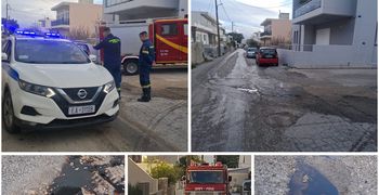 Γέμισε πετρέλαιο δρόμος στο Πλατάνι...