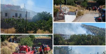 Νίσυρος: Άμεση κατάσβεση πυρκαγιάς στους Πάλους – Κινητοποιήθηκαν πολίτες και εθελοντές