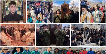 Πλήθος πιστών στην Πολυαρχιερατική Θεία Λειτουργία και τη λιτανεία του Οσίου Σάββα του εν Καλύμνω 