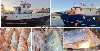 Με καθυστέρηση 10 ημερών σήκωσαν άγκυρες οι “μηχανότρατες” της Καλύμνου – Γέμισαν με φρέσκα ψάρια οι πάγκοι των ιχθυοπωλείων